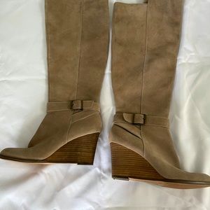Sole Society knee high suede boots